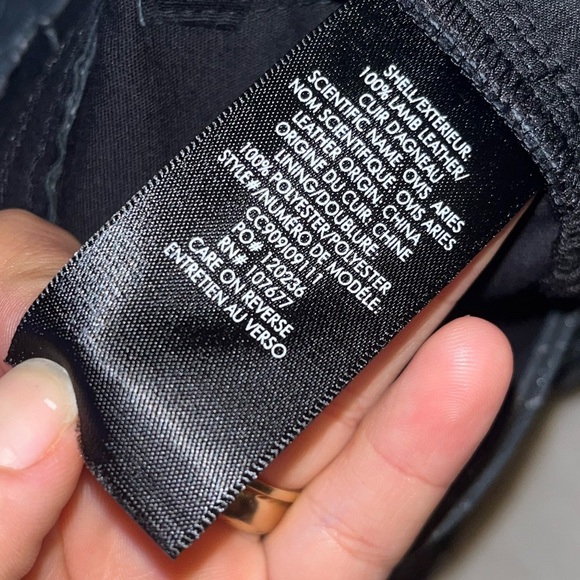 ALICE + OLIVIA Minaj Snake Skin Lamb Leather Shimmer Skinny Pant Size 6 - Picture 5 of 6